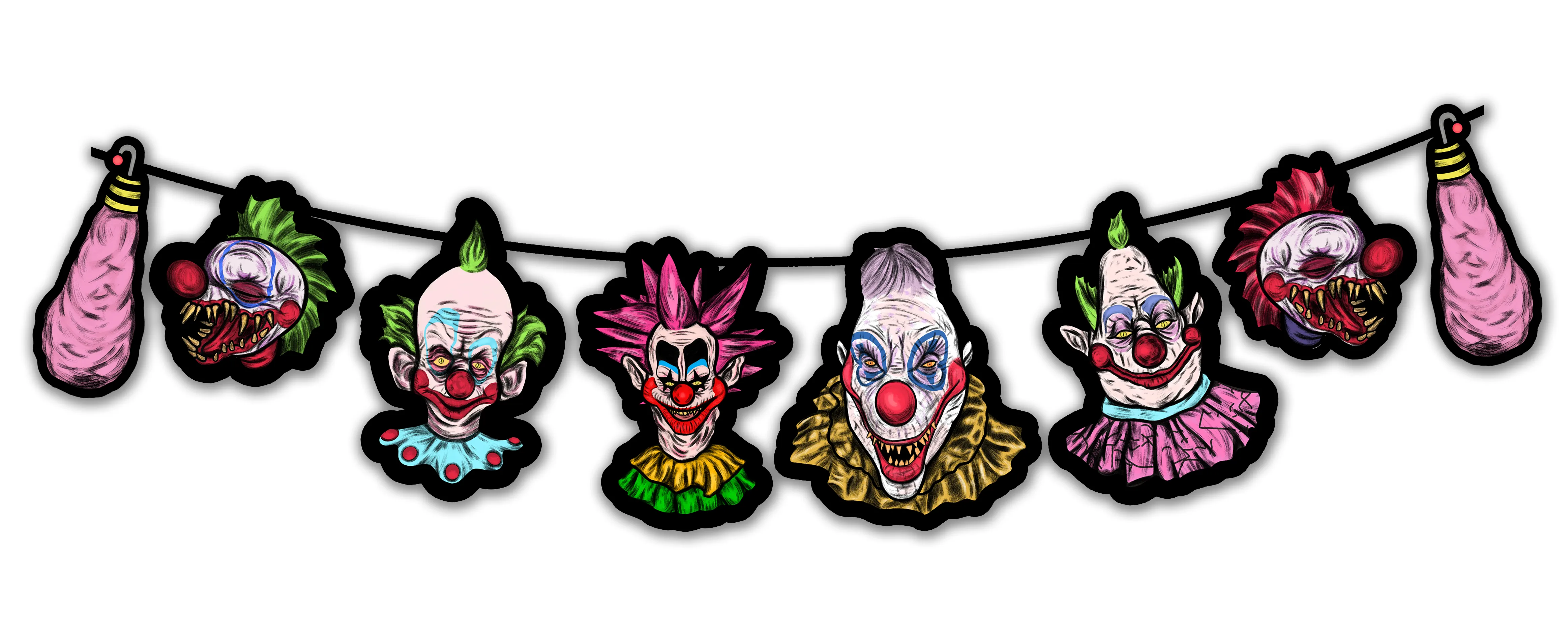 Killer Klowns from Outer Space Horror Character Cutout Banner
