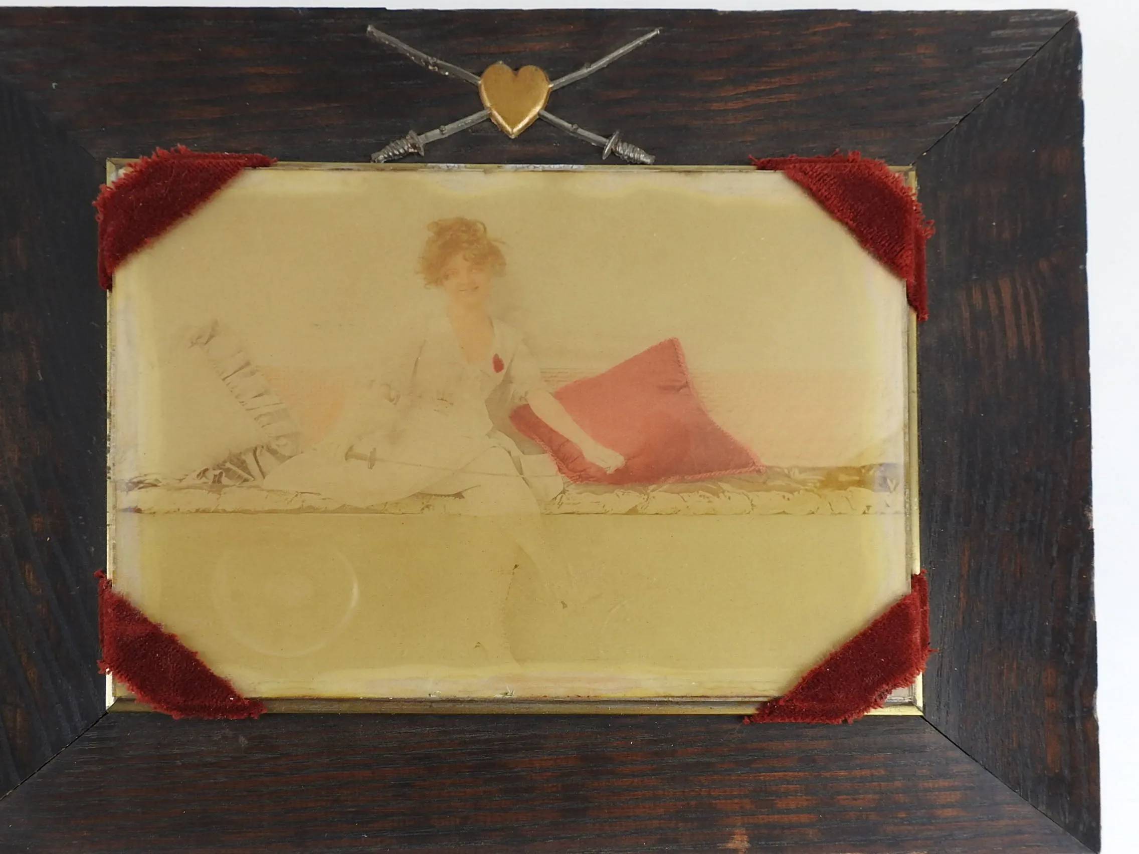 Lady Fencer Tinted Photograph