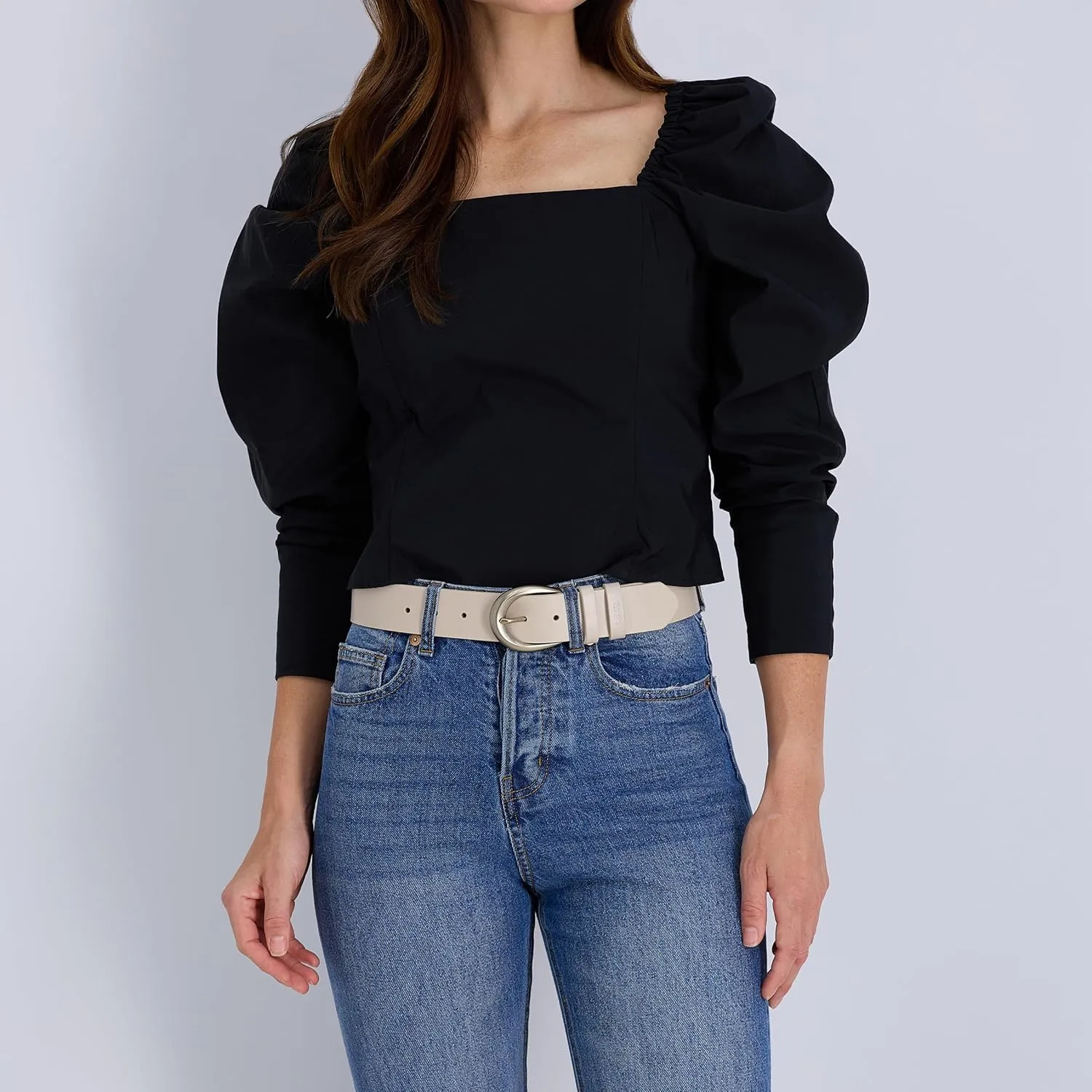 Levi's Women's Casual Soft Leather Jean Belt with Rounded Buckle