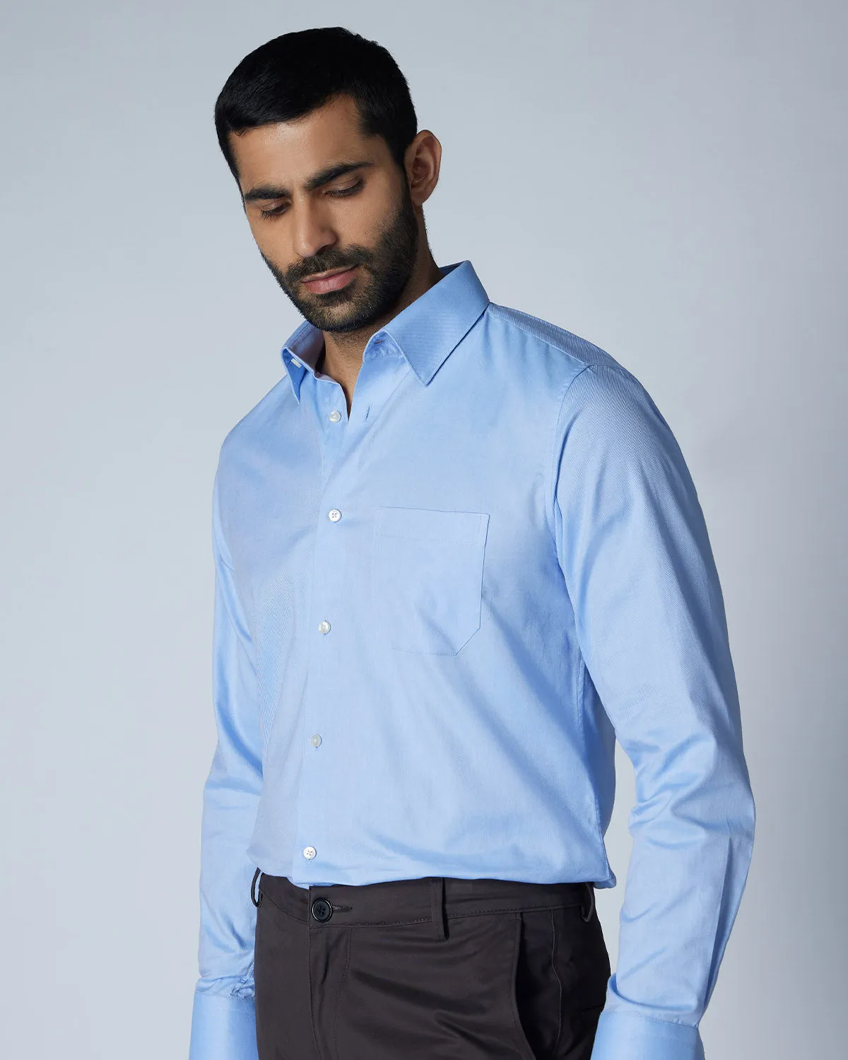 Light Blue Twill Shirt