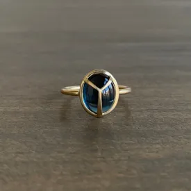 London Blue Topaz Lucky Scarab Ring