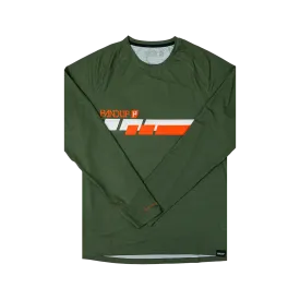 Long Sleeve Lite Jersey - Pro Race Olive/Orange