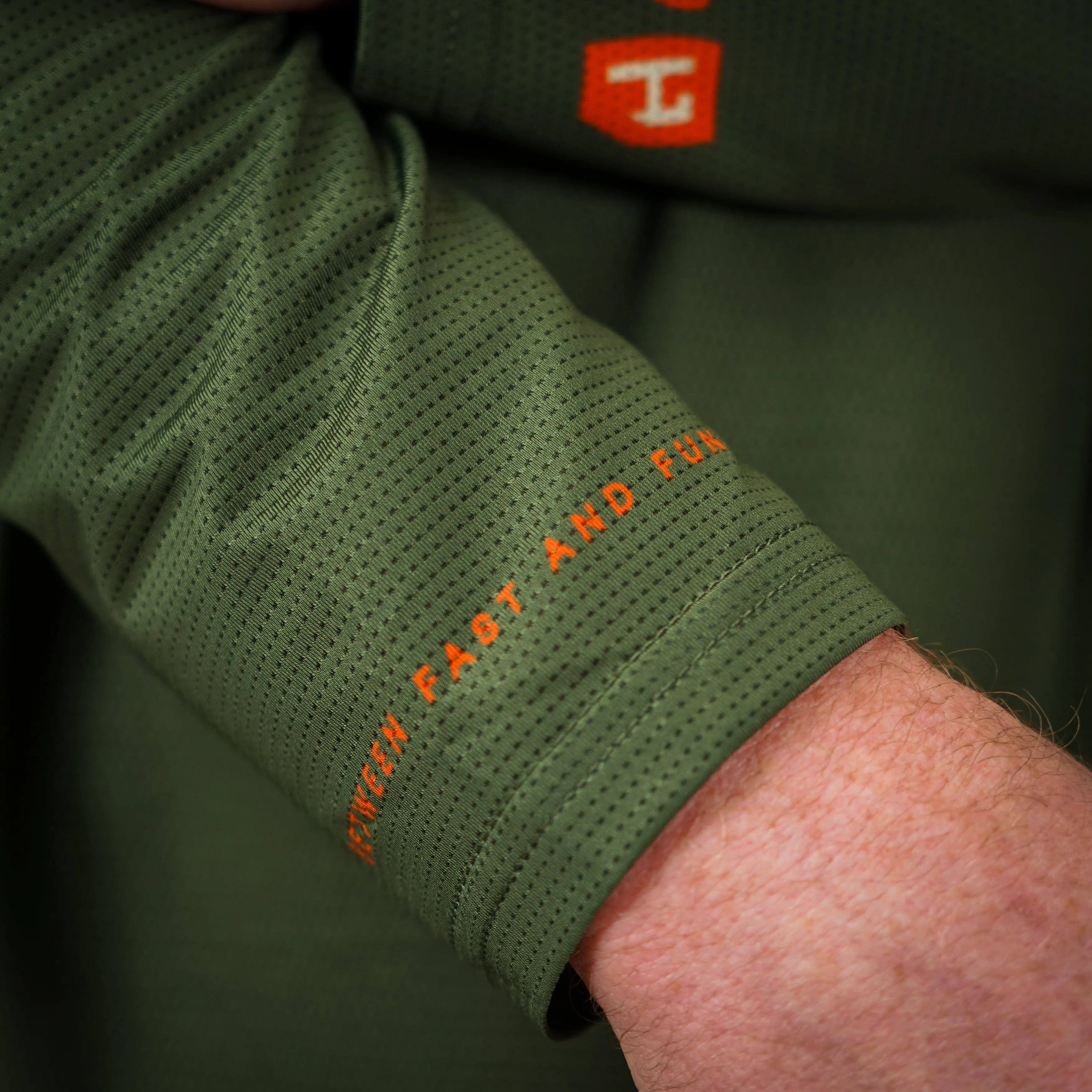 Long Sleeve Lite Jersey - Pro Race Olive/Orange