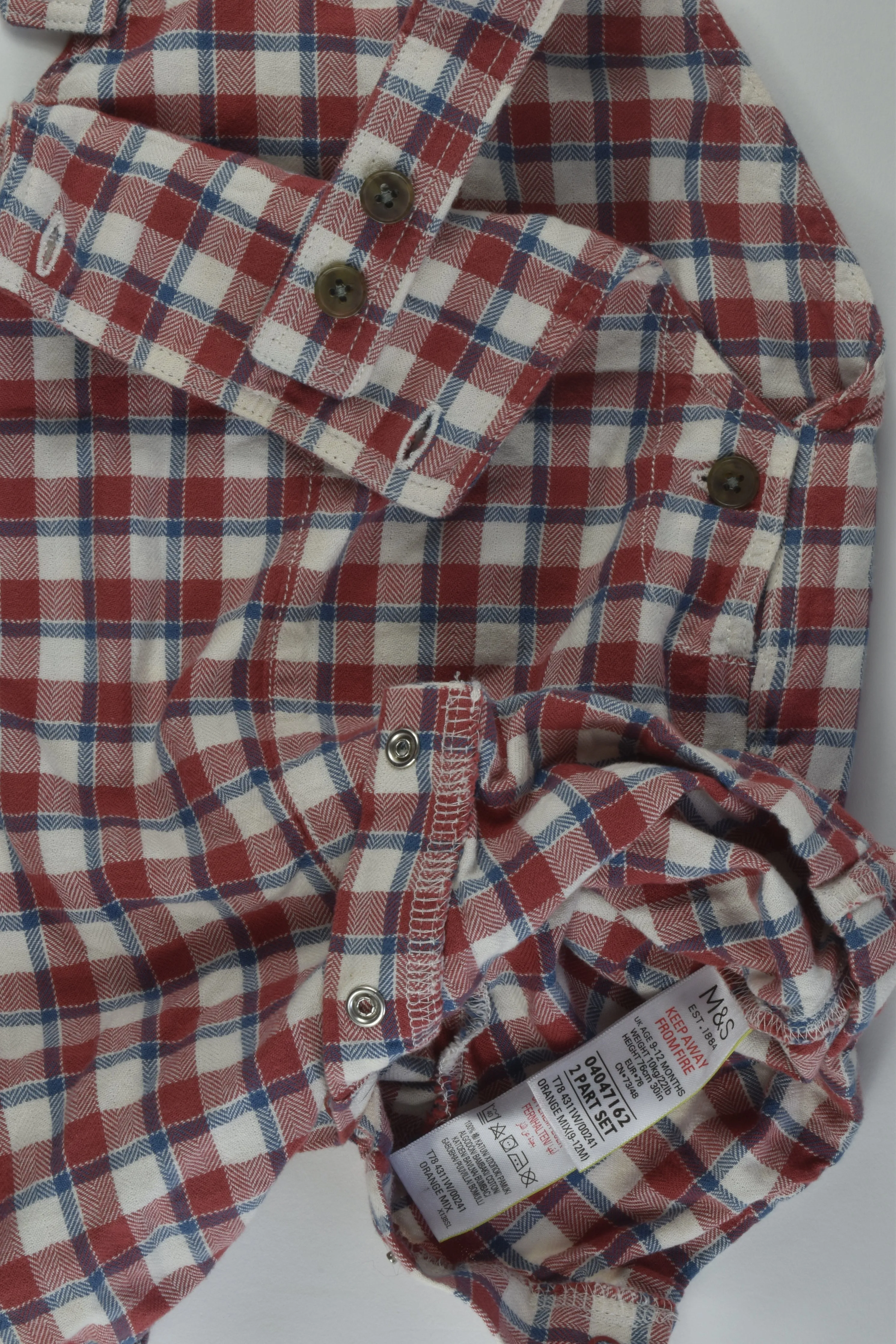 Marks & Spencer Size 0 Checked Short Overalls