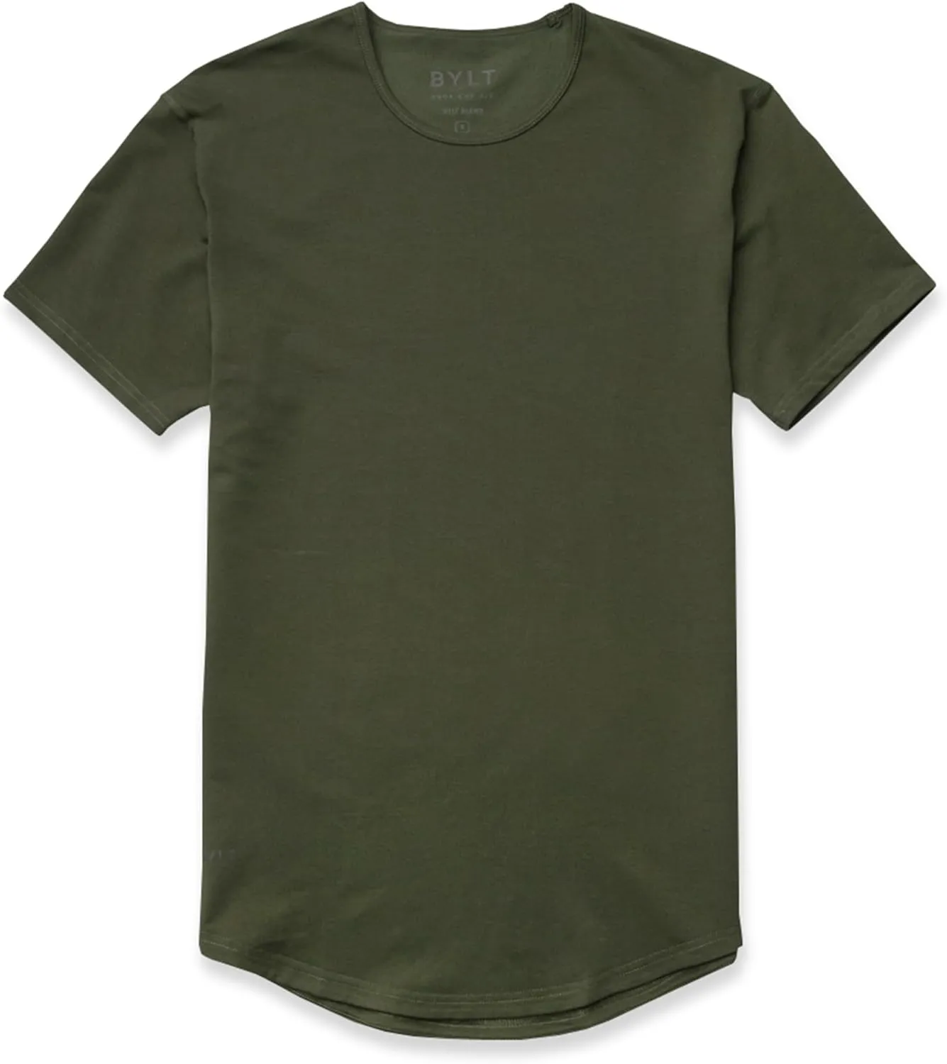 Mens Drop-Cut Men's T Shirt, Plain Tshirts for Men, Drop Cut Basic Crewneck Tee, Wrinkle Resistant, Stretch Fit