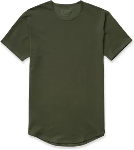 Mens Drop-Cut Men's T Shirt, Plain Tshirts for Men, Drop Cut Basic Crewneck Tee, Wrinkle Resistant, Stretch Fit