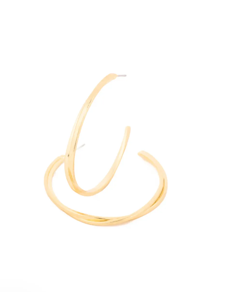Michelle McDowell Kat Large Gold Hoop Earrings