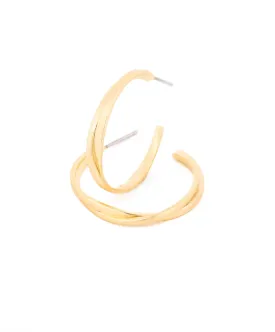 Michelle McDowell Kat Medium Gold Hoop Earrings