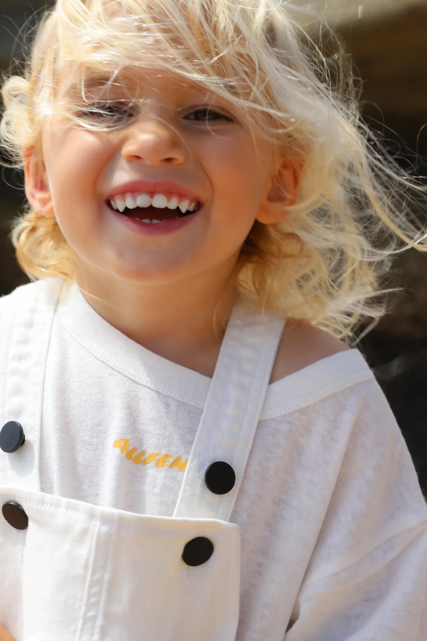 Mini Denim Overalls (White)