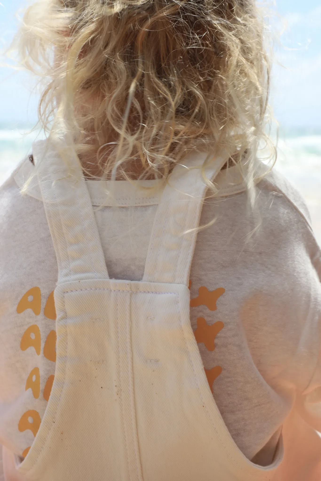 Mini Denim Overalls (White)