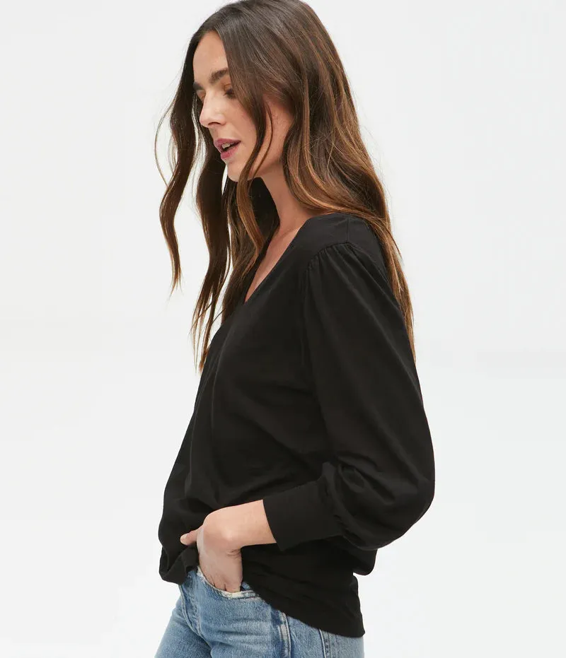 Nellie Puff Sleeved Tee | Black, Peri & Magenta