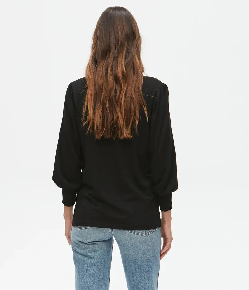 Nellie Puff Sleeved Tee | Black, Peri & Magenta