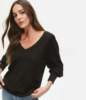 Nellie Puff Sleeved Tee | Black, Peri & Magenta
