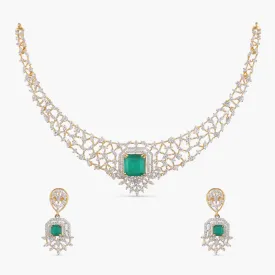 Olivia CZ Silver Necklace Set