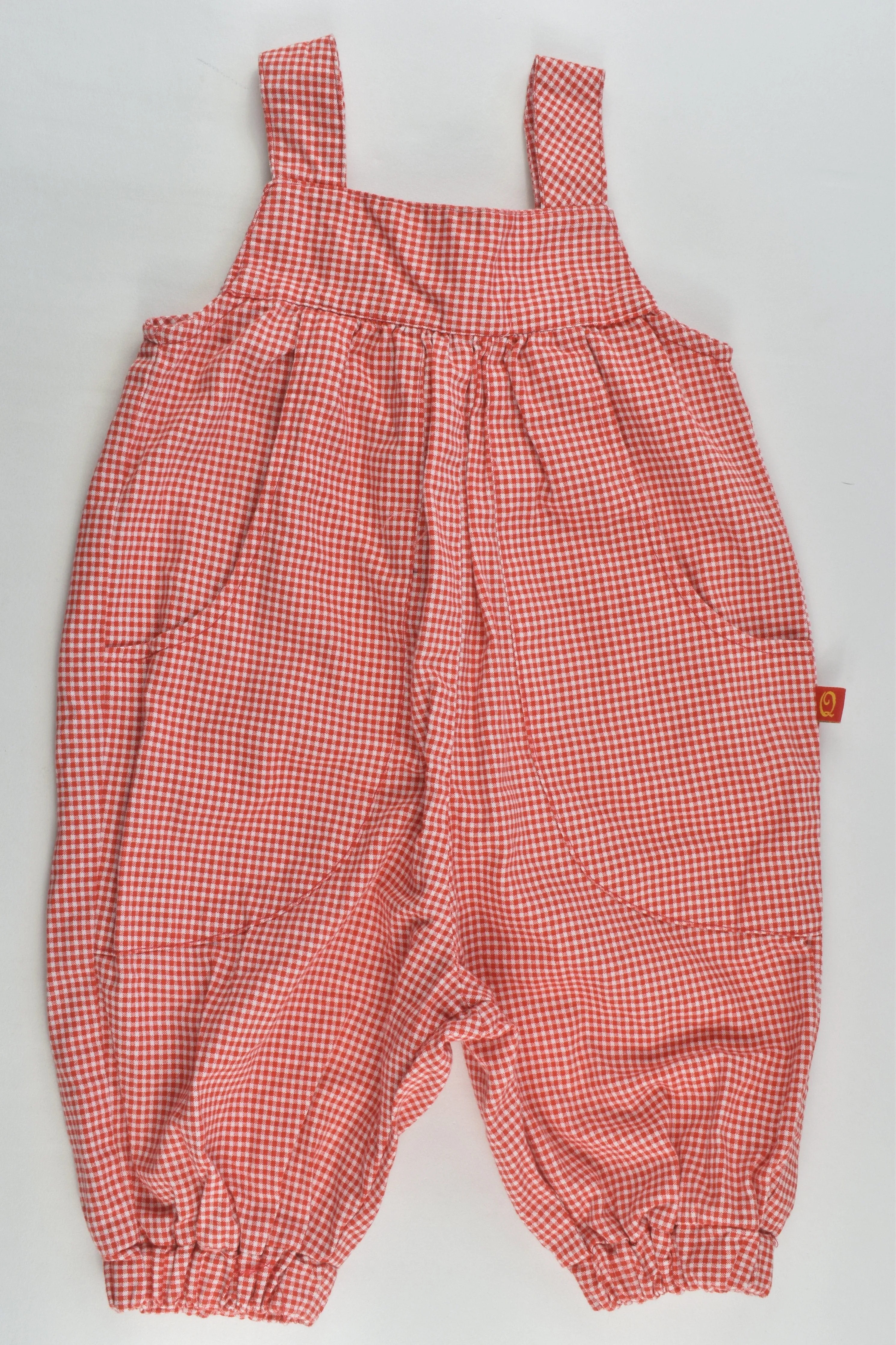 Ona Kids Size 2 Checked Short Overalls