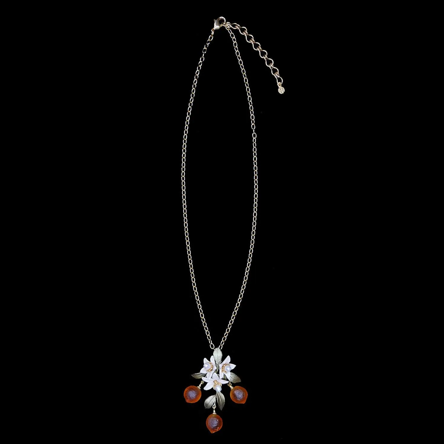 Orange Pendant - Flower Drop