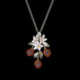 Orange Pendant - Flower Drop