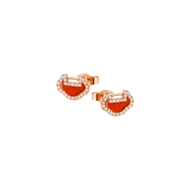 Petite Yu Yi Ear Studs Red Agate