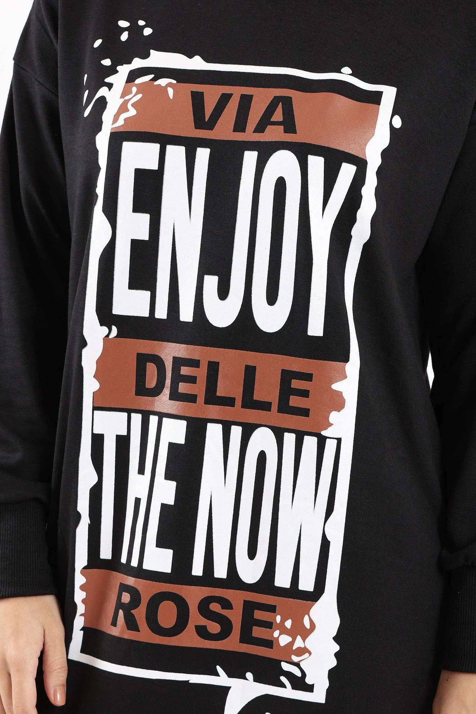 Printed Sweatshirt Dress