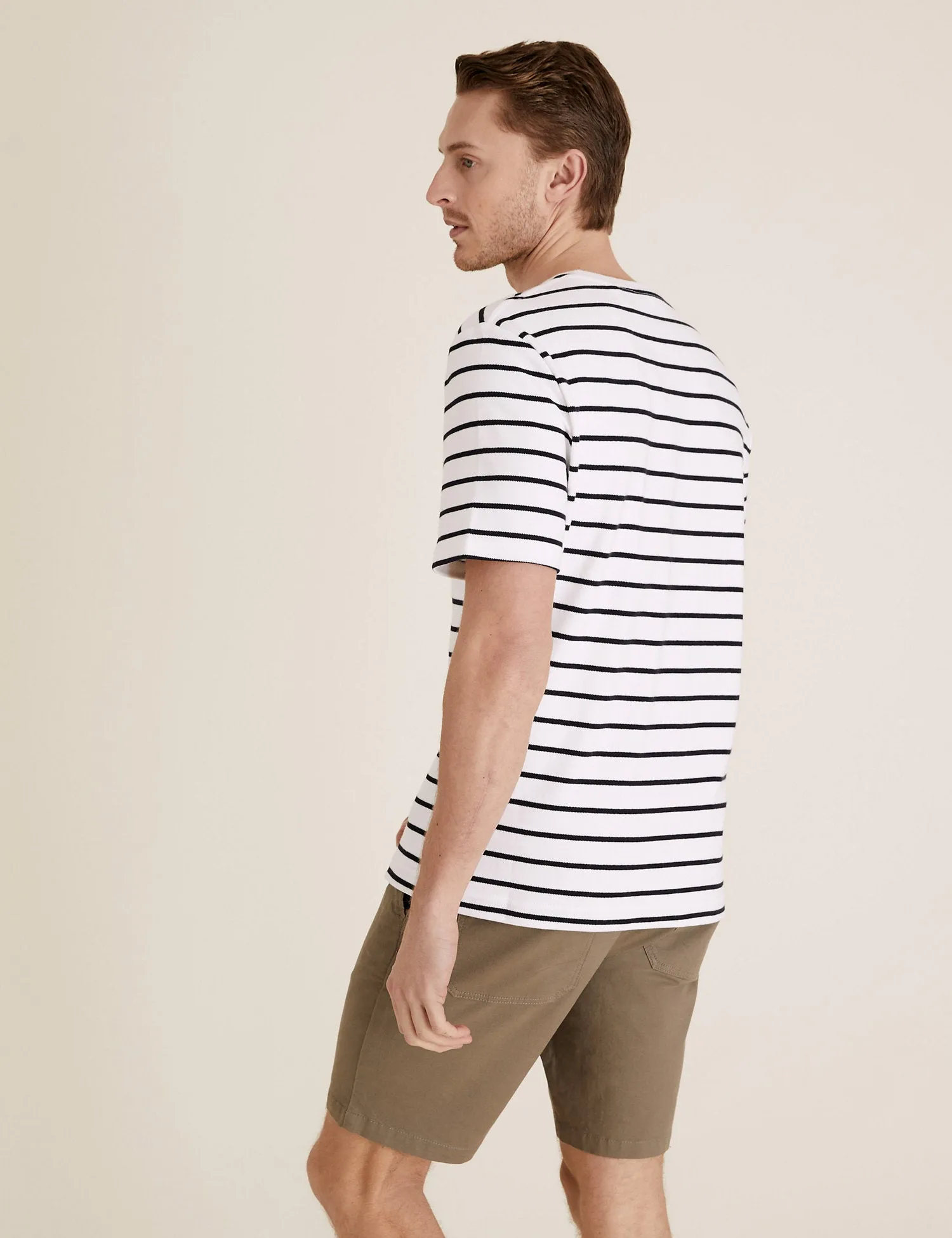 Pure Cotton Striped T-Shirt