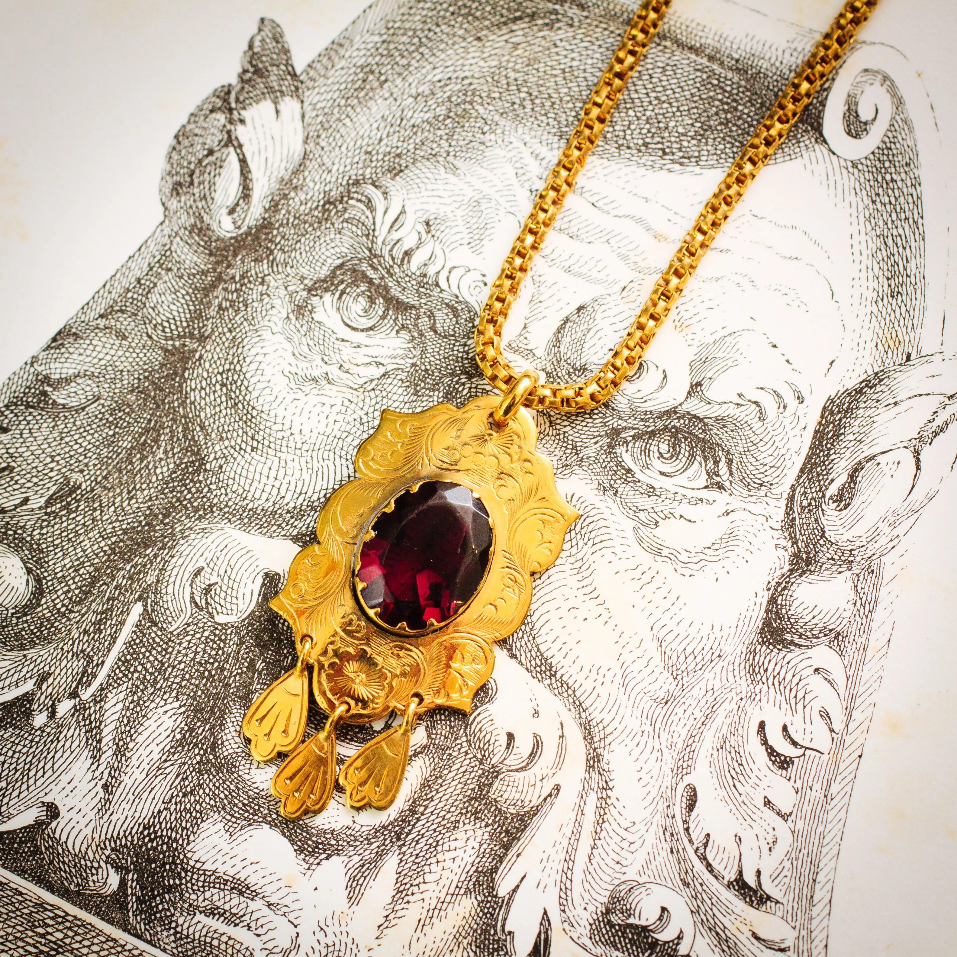 Rare Antique Russian Synthetic Alexandrite Pendant