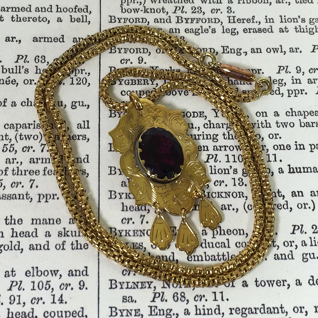 Rare Antique Russian Synthetic Alexandrite Pendant