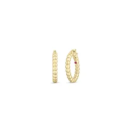Roberto Coin Designer Gold Oro Classic Hoop Earrings