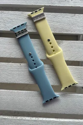 SILICONE APPLE WATCH BAND | PASTEL WITH JEWELS