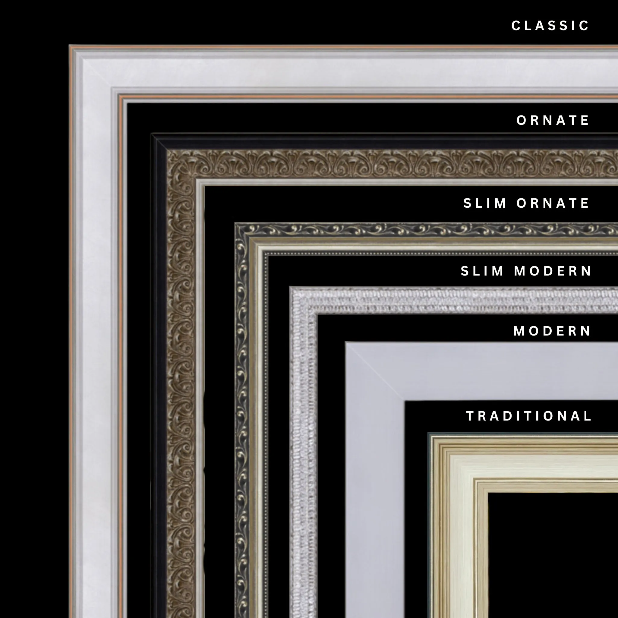 Silver 38x41 Picture Frame Ornate Traditional Classic Antique