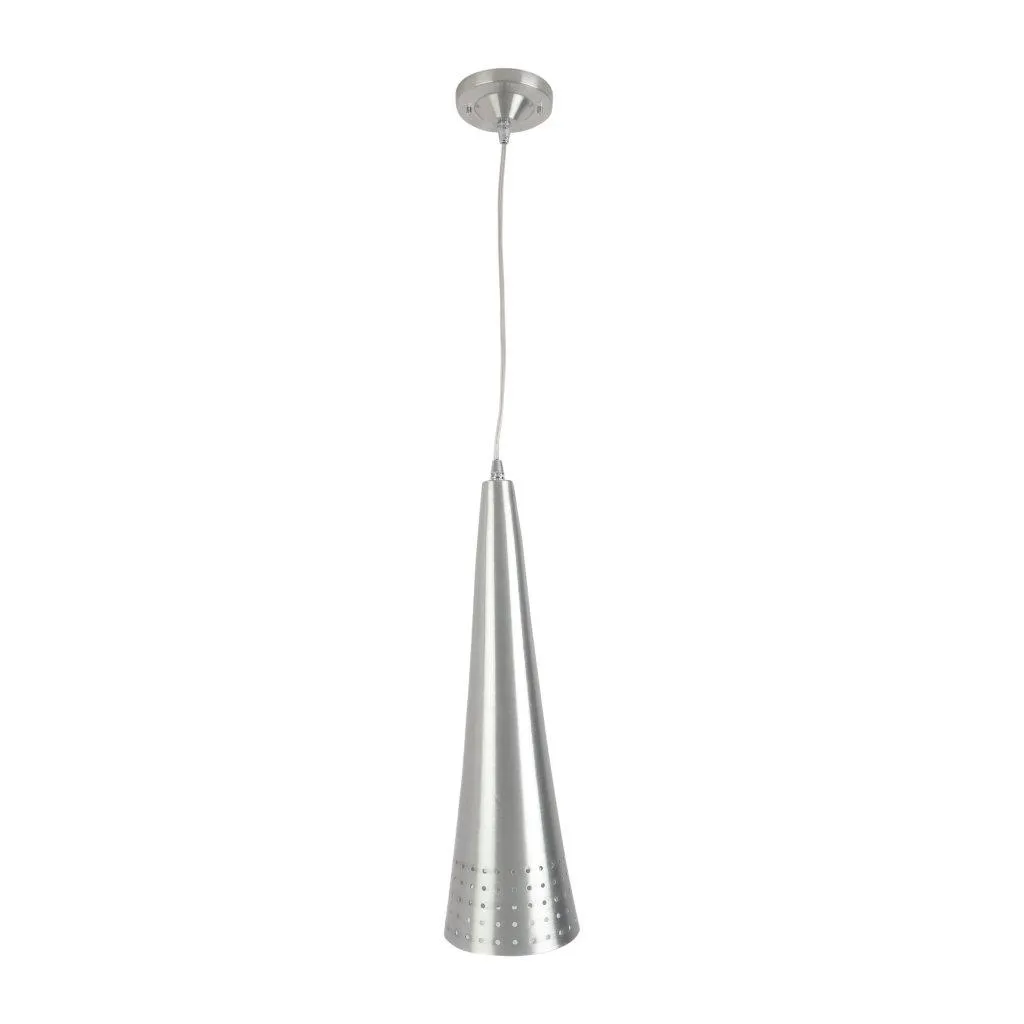 Silver & Blue Metal Hanging Light P-4-HL-CH-WH