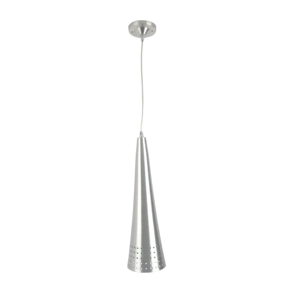 Silver & Blue Metal Hanging Light P-4-HL-CH-WH