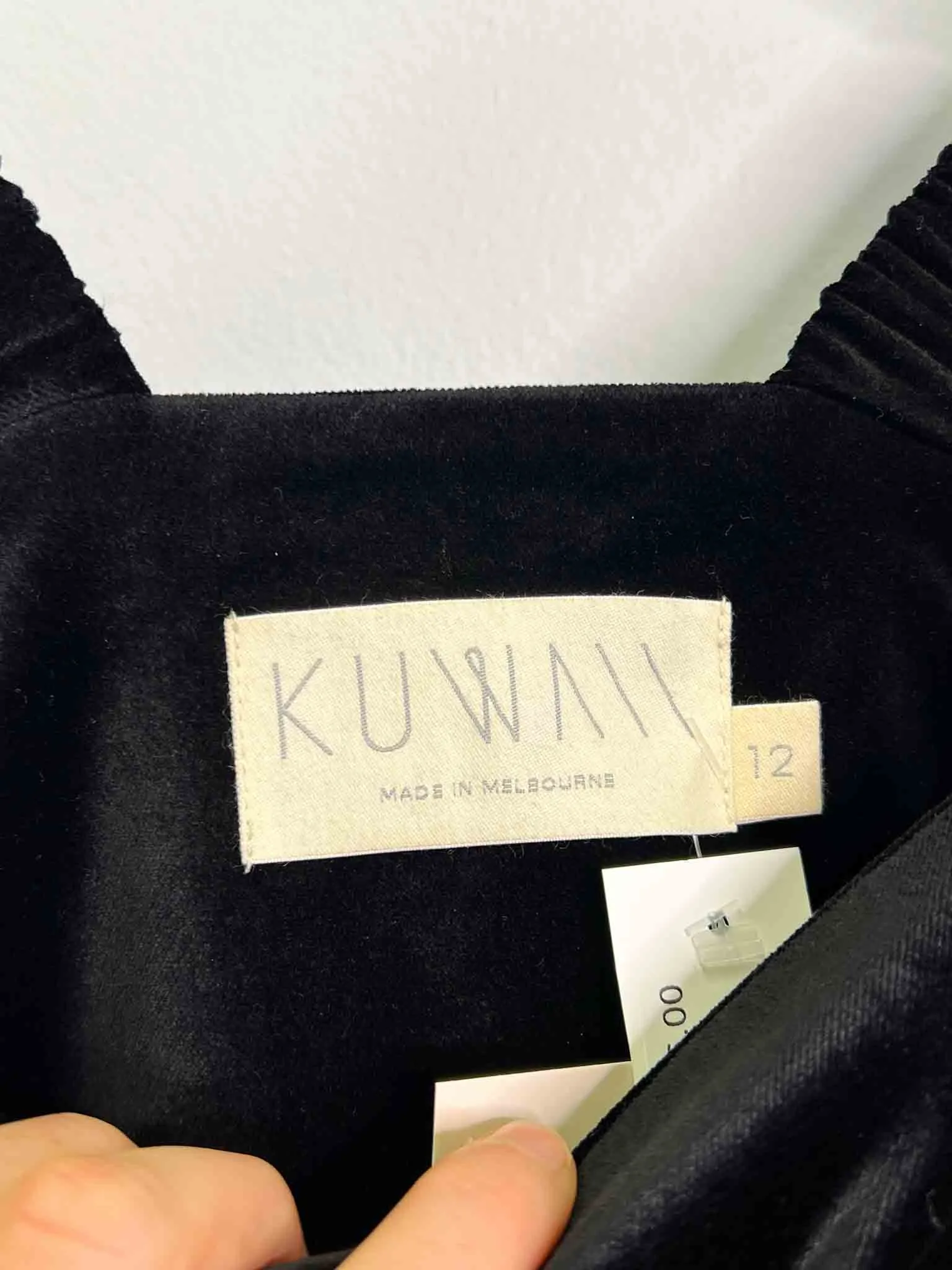 Size 12 - Kuwaii Black Velour Overalls
