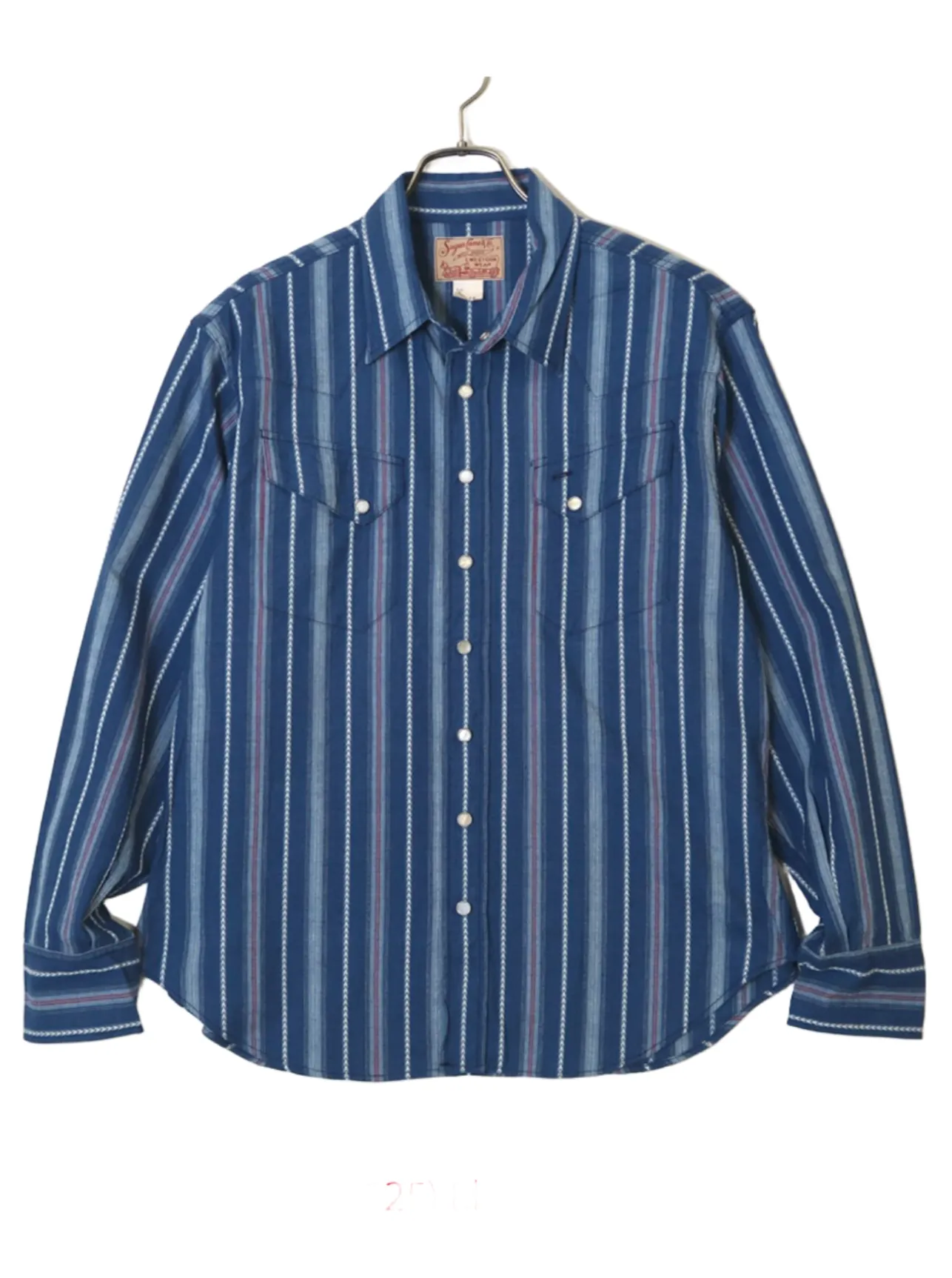 Sugar Cane, Western Shirt Denim, Blue, SC29246