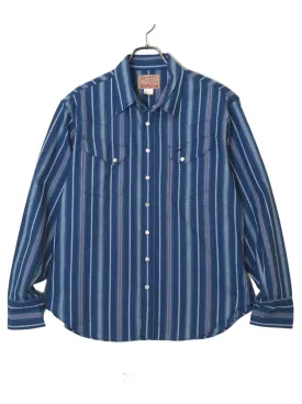 Sugar Cane, Western Shirt Denim, Blue, SC29246