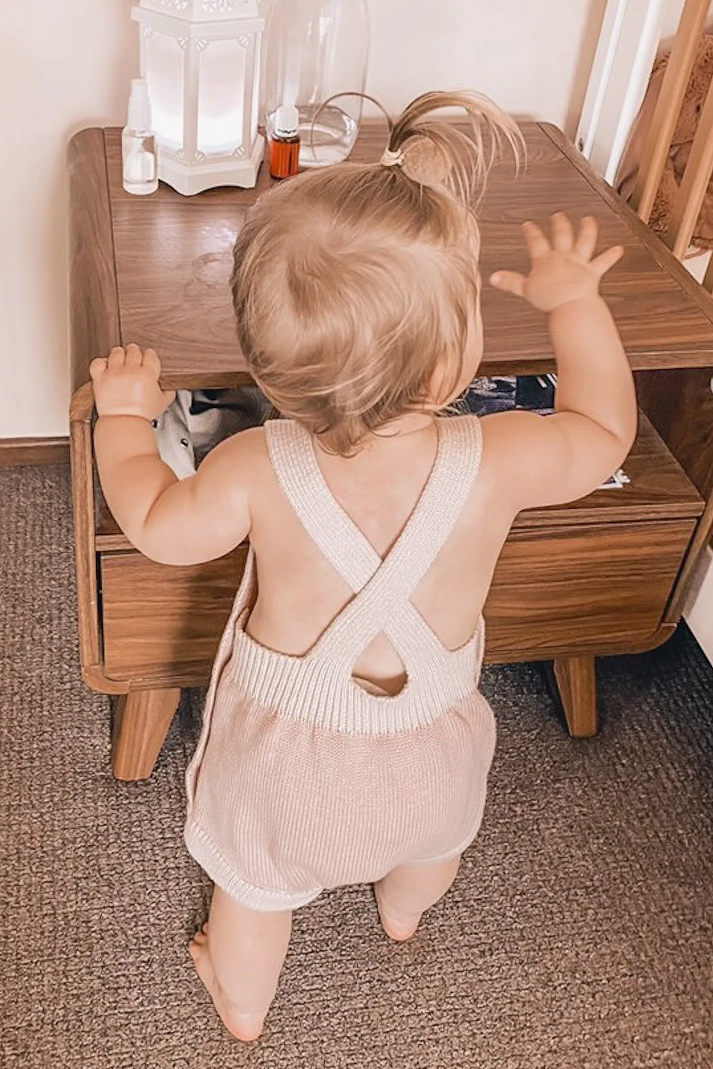 SUNNY DREAMS KNIT OVERALLS / PINK