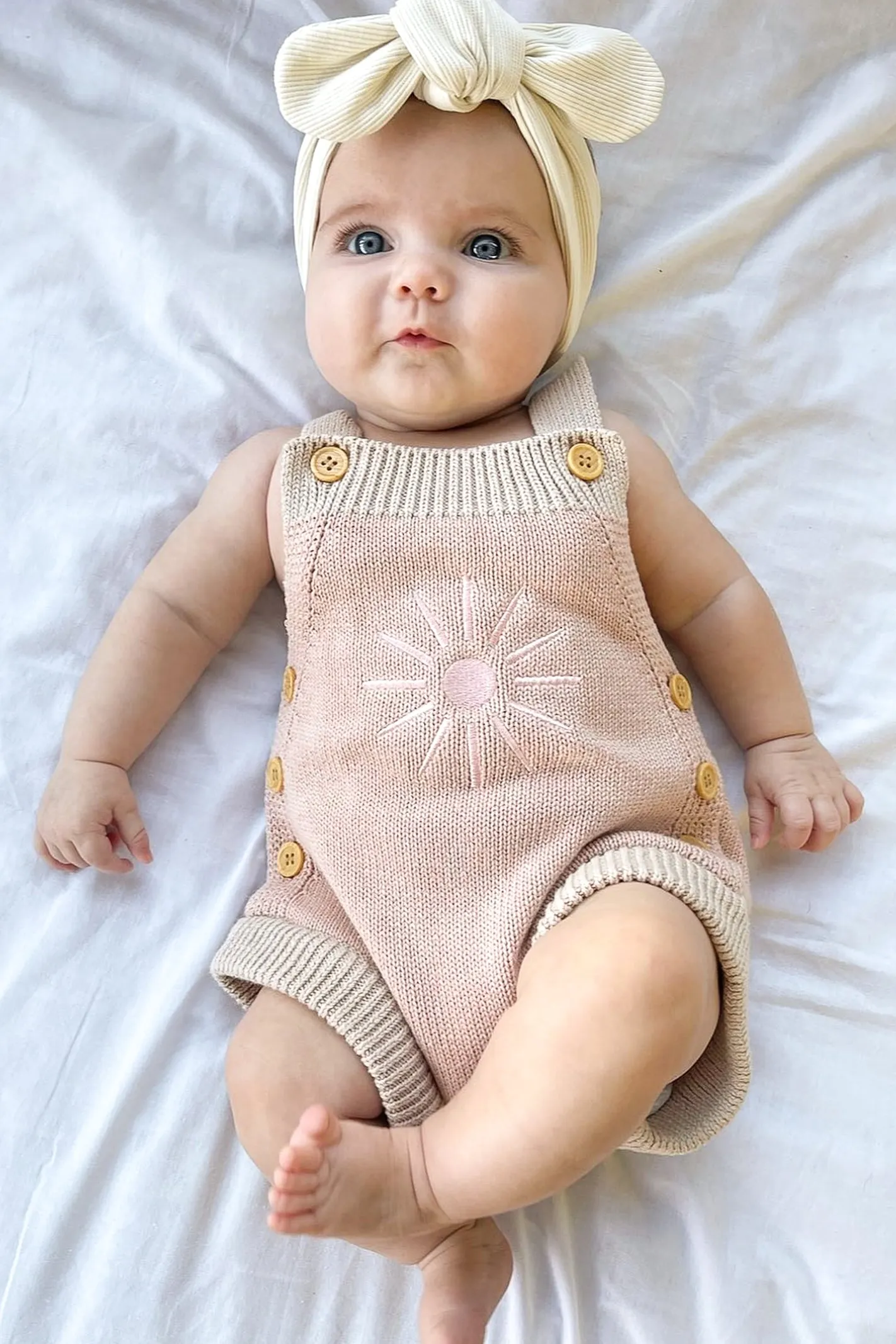 SUNNY DREAMS KNIT OVERALLS / PINK