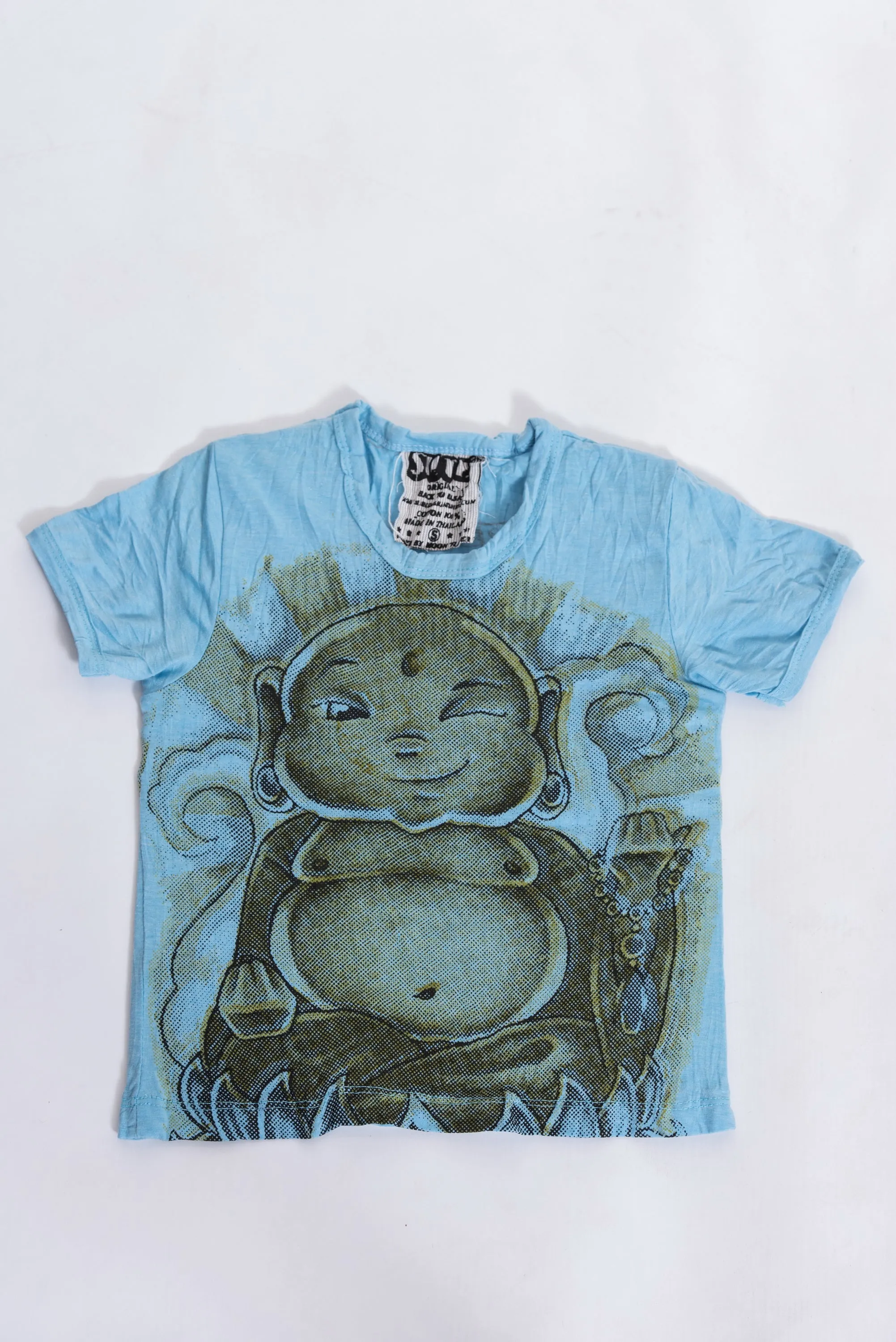Sure Design Kids Baby Buddha T-Shirt Light Blue