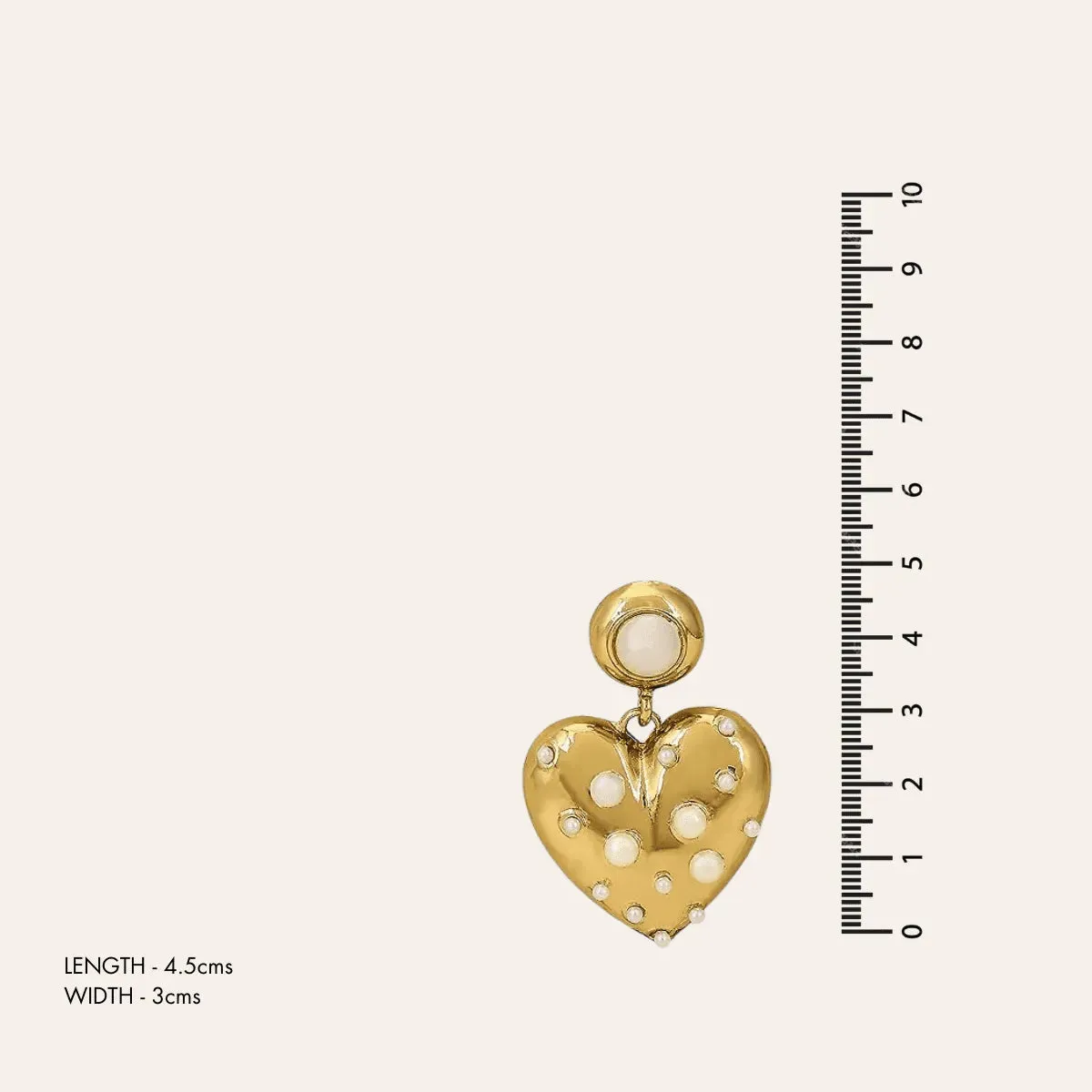 TFC Love Bump Gold Plated Dangler Earrings