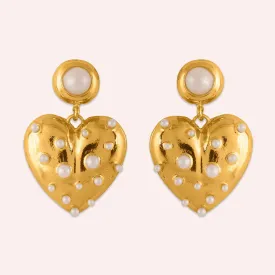 TFC Love Bump Gold Plated Dangler Earrings