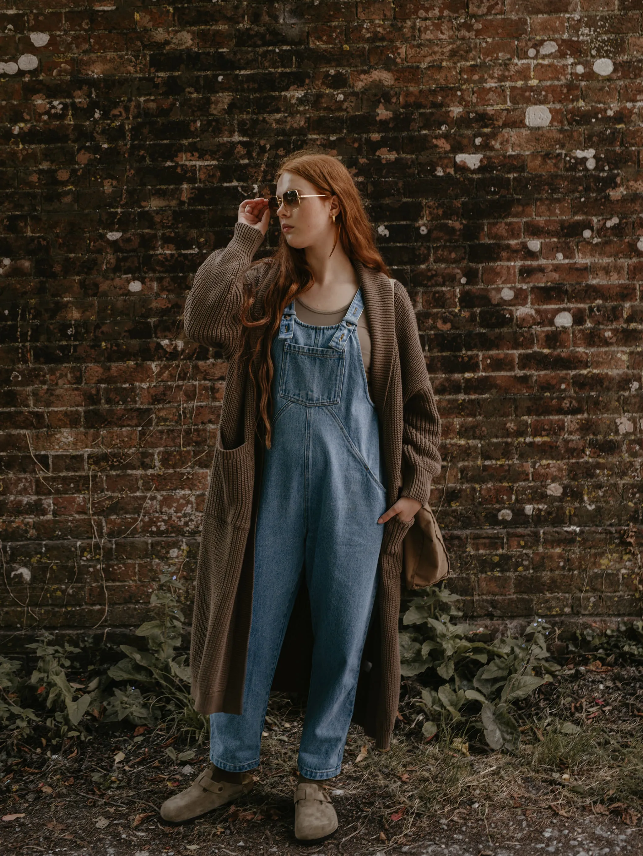 The Oversized Denim Dungaree -  Women's