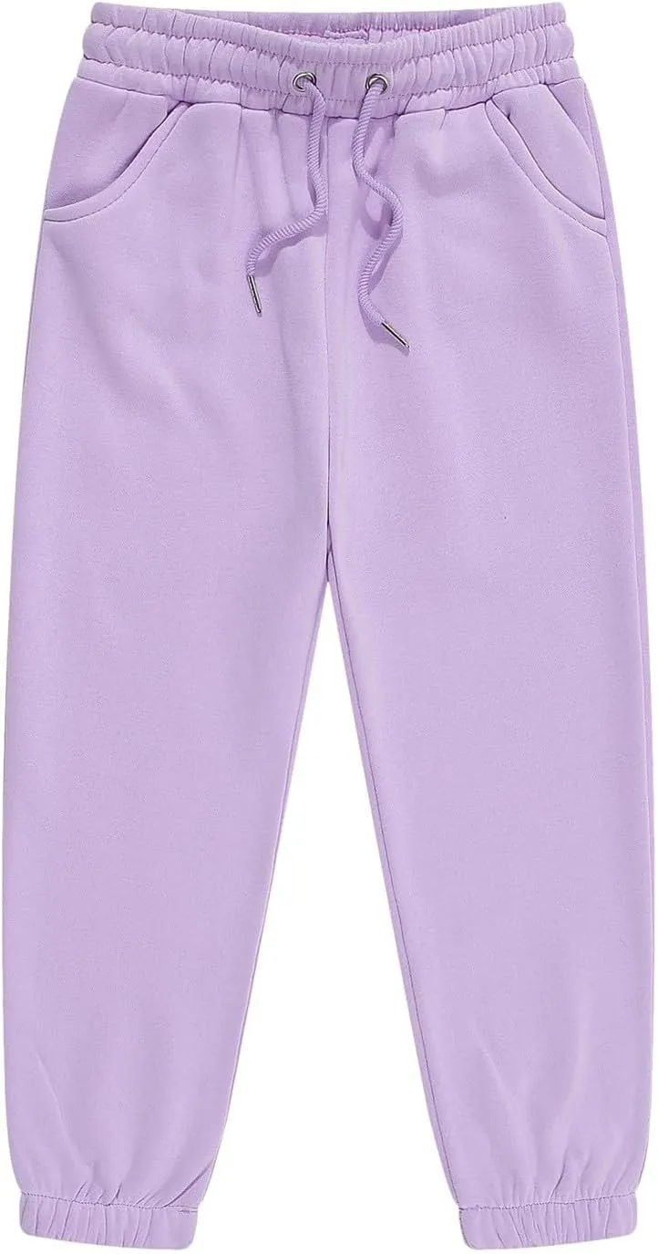 Toddler Boys Active Jogger Pants Girl Sweatpants Kids Casual Athletic Solid Pull On Sweat Pants with Pockets