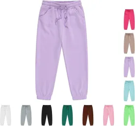 Toddler Boys Active Jogger Pants Girl Sweatpants Kids Casual Athletic Solid Pull On Sweat Pants with Pockets