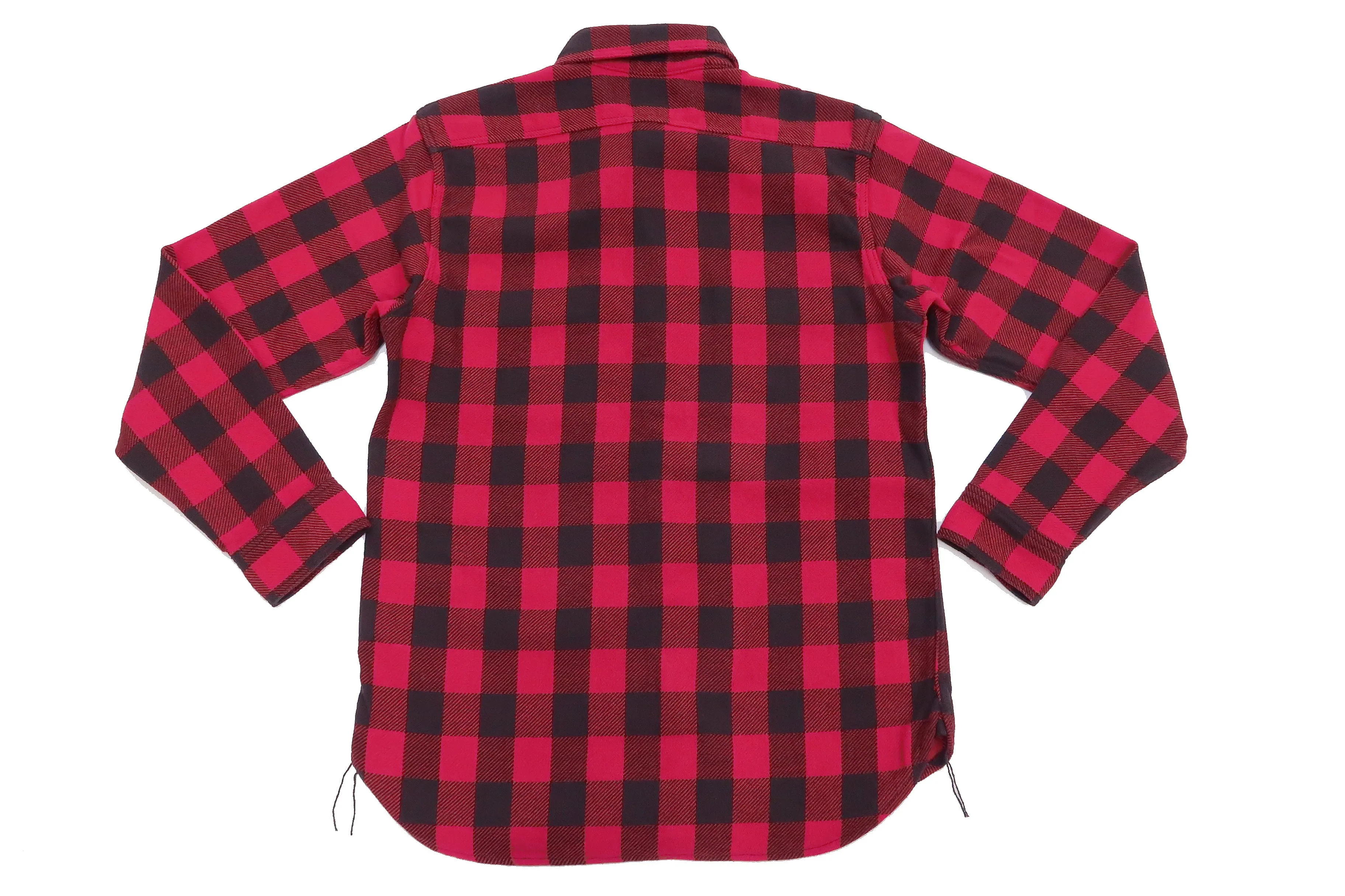 TOYS McCOY Steve McQueen Shirt Men's Buffalo Plaid Long Sleeve Button Up Shirt TMS2207 Red/Black