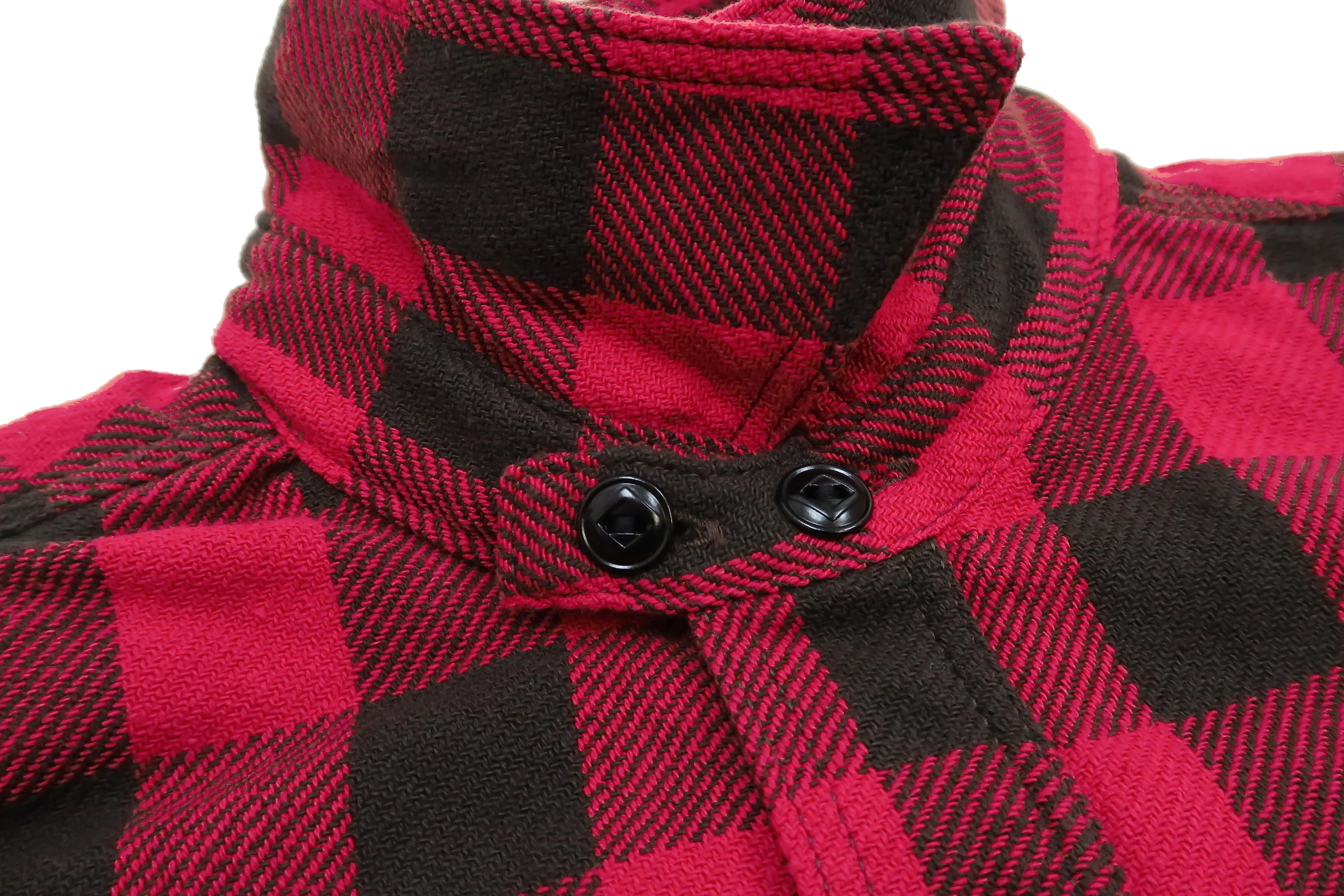 TOYS McCOY Steve McQueen Shirt Men's Buffalo Plaid Long Sleeve Button Up Shirt TMS2207 Red/Black