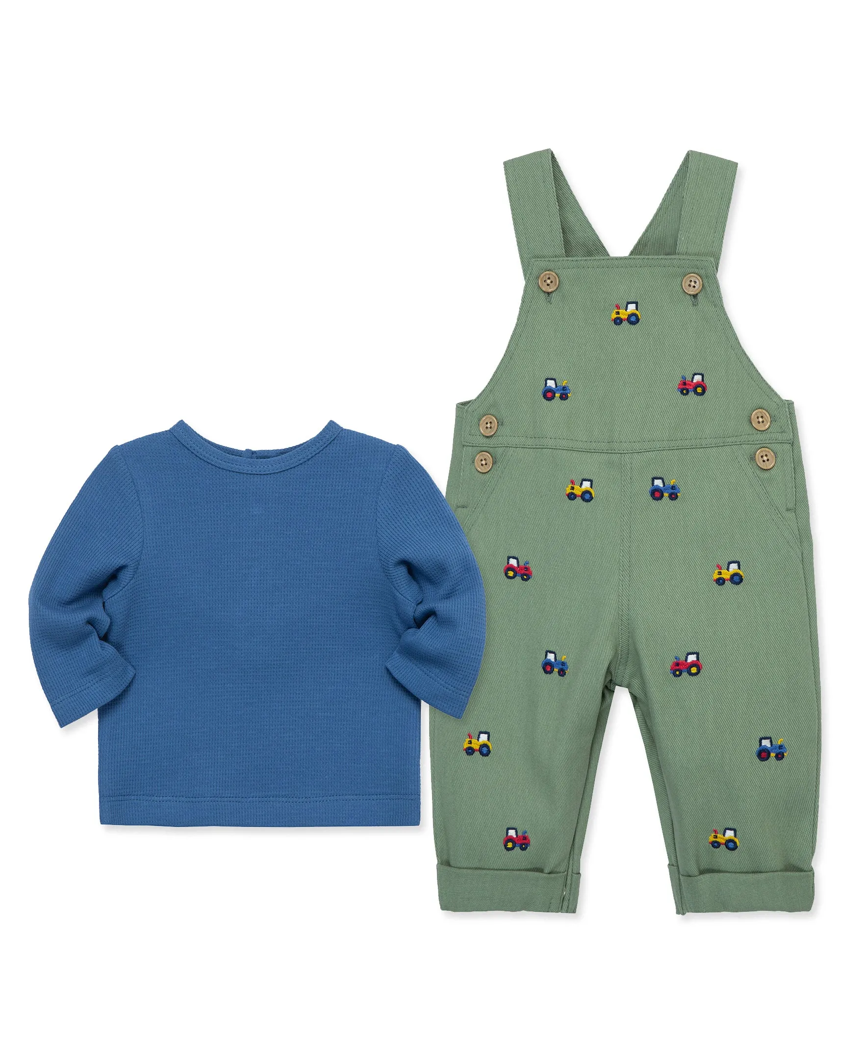 Tractors Woven Overall Set (12M-24M)
