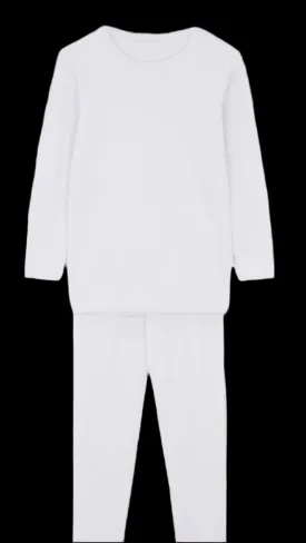 White Adults Ribbed Loungeset (Matching Available)