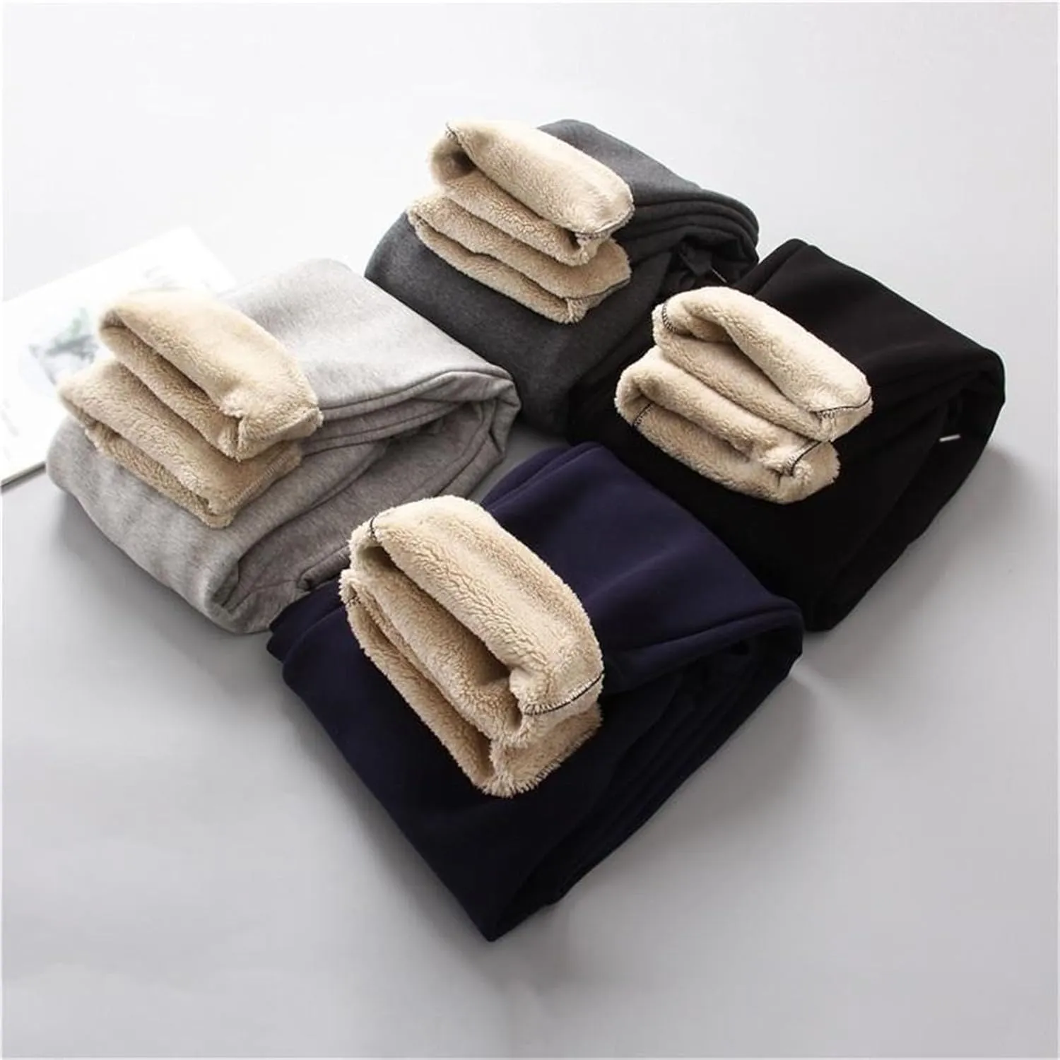 Women's Sherpa Lined Sweatpants, Winter Sherpa Lined, Warm Lounge Pant Athletic Joggers with Pockets