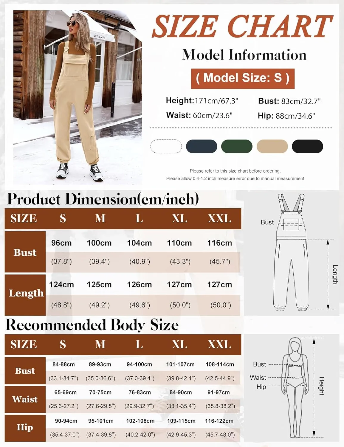 Women's Winter Fleece Overalls Warm Fuzzy Jumpsuits Adjustable Strap Sleeveless Loose Casual Fluffy Bib Overalls Pants